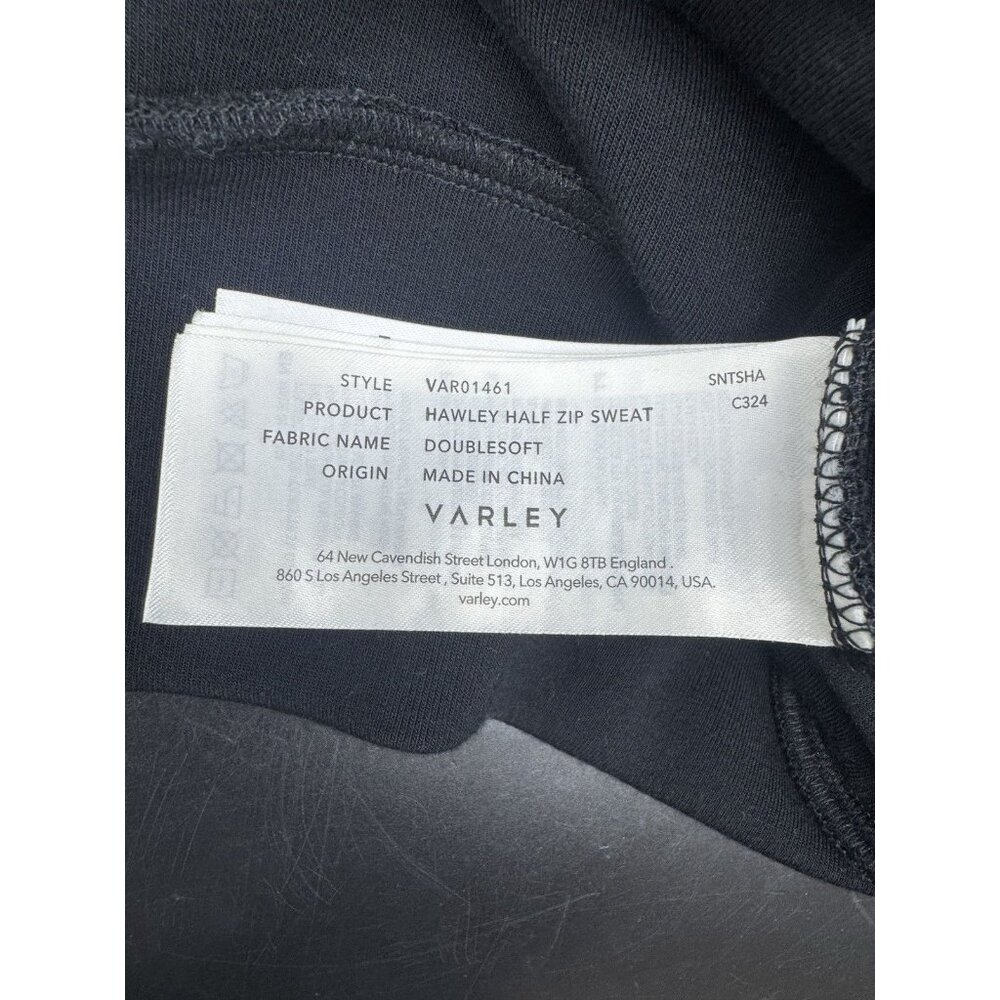 Varley Black Doublesoft Hawley 1/2 Zip Womens Sweatshirt L Soft Luxe Athleisure - Picture 8 of 10